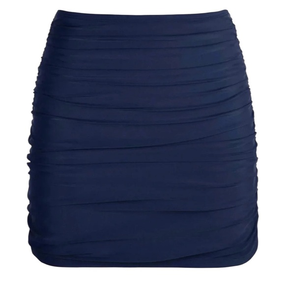 Hilor, High Waisted Swim Skirt w/built in brief, Women's, Navy Blue Size 14, NEW - Picture 1 of 5